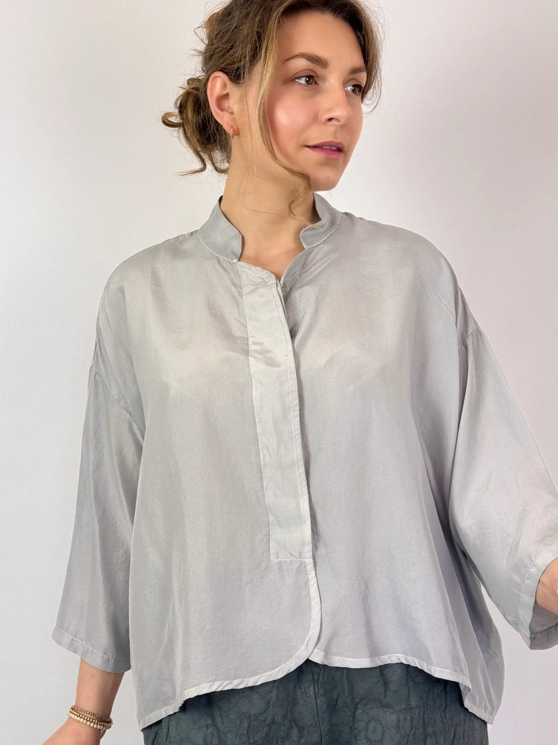 Aequamente 126 Blouse Ghiaccio