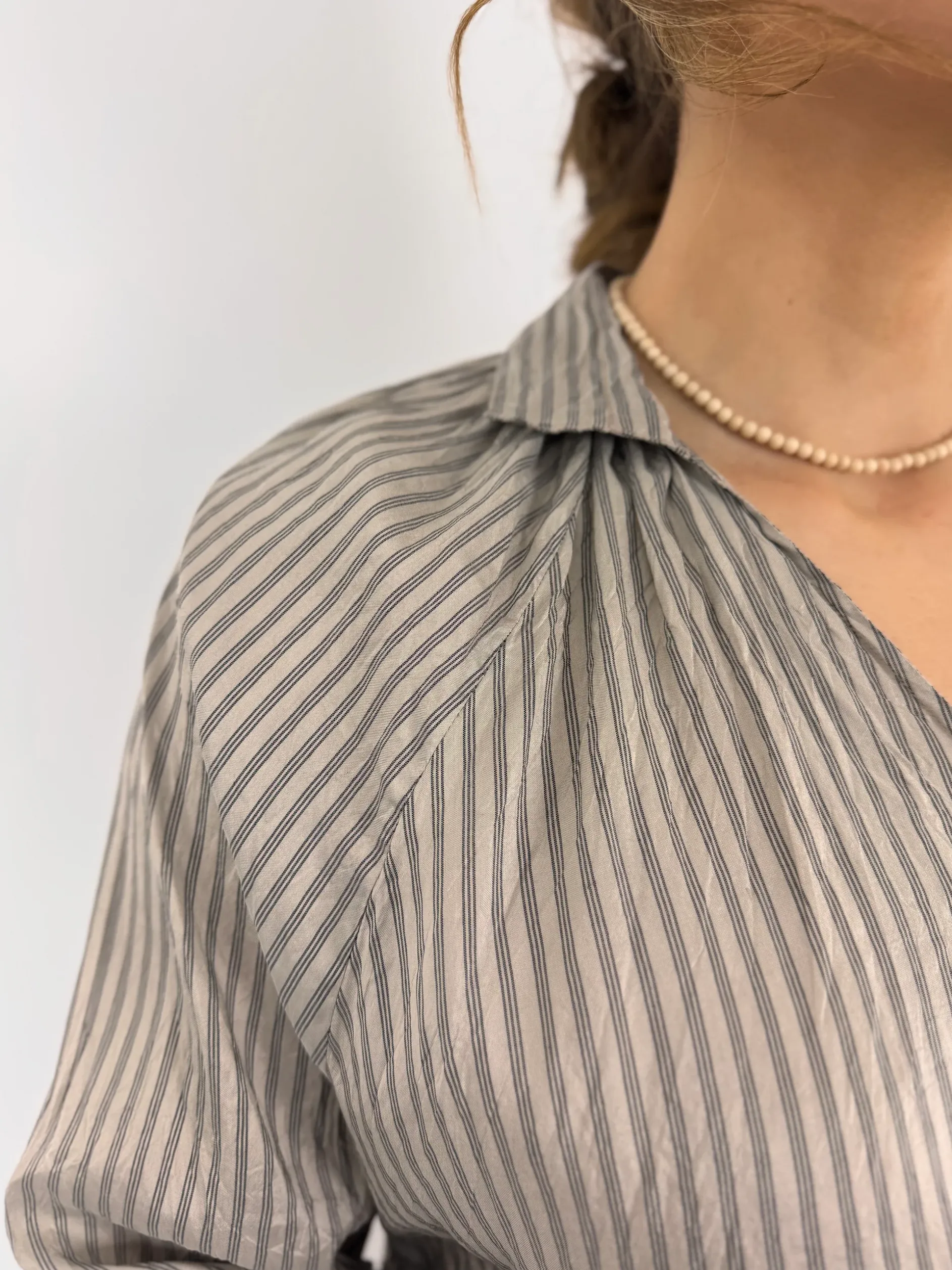 Christian Peau GN Blouse Navy Stripe
