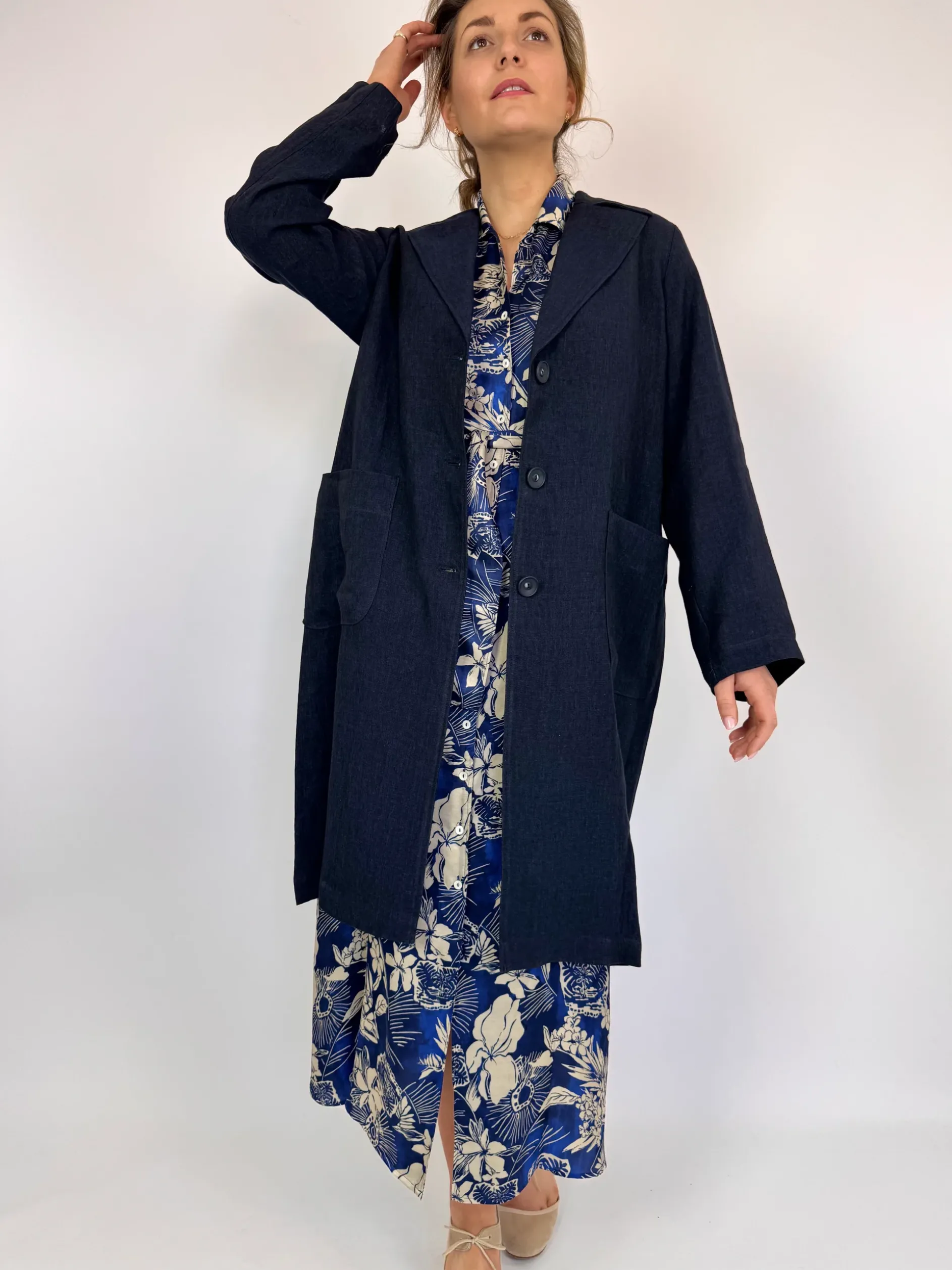 Diega Mileno Coat Marine