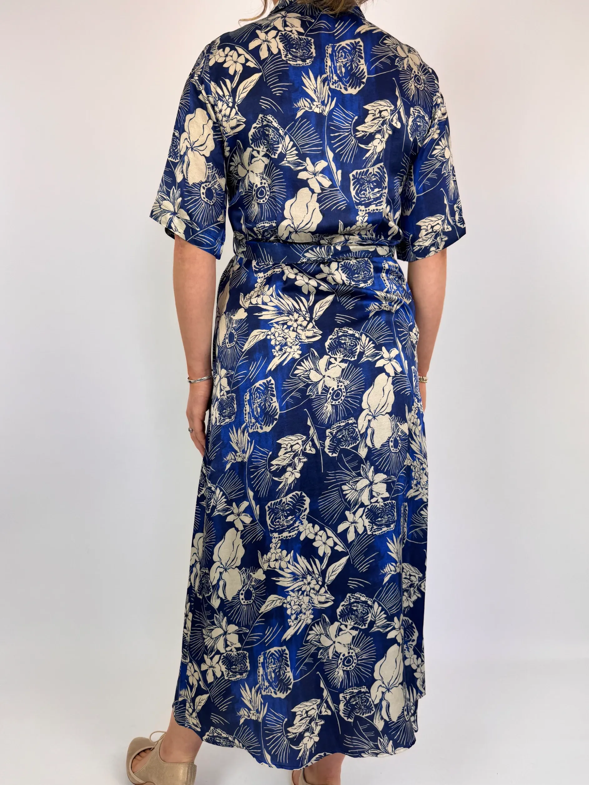 Diega Raviva Dress Blue/Ecru
