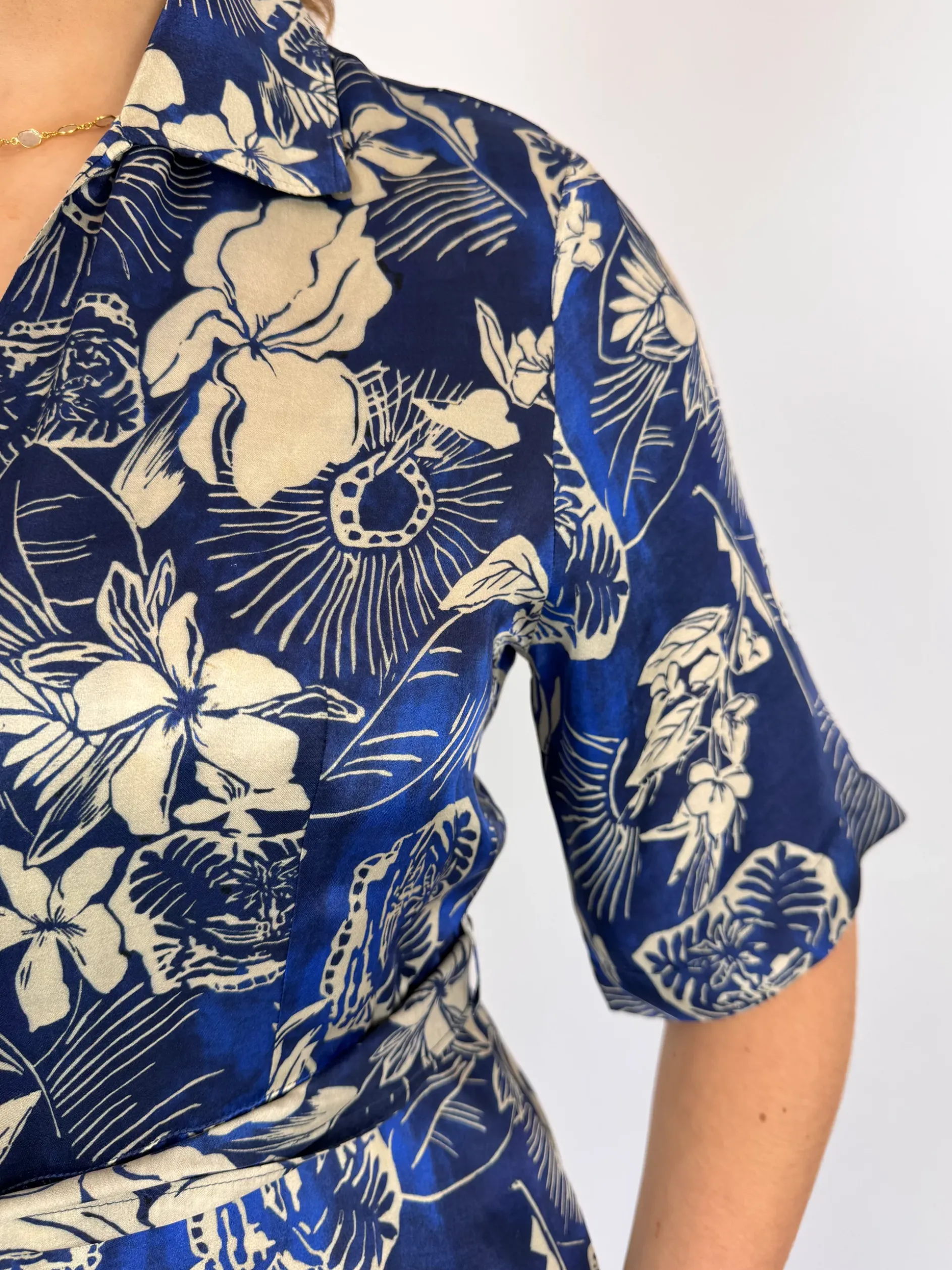 Diega Raviva Dress Blue/Ecru