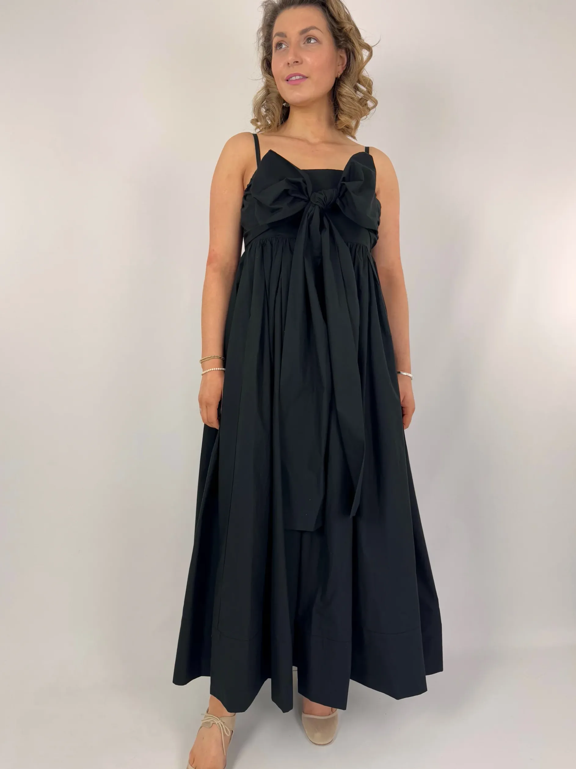 Emin & Paul Tie Front Dress Black