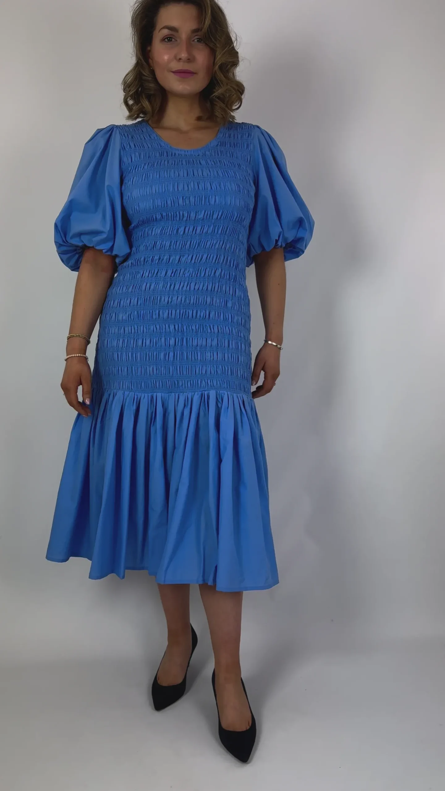 Emin & Paul Volume Dress Sky