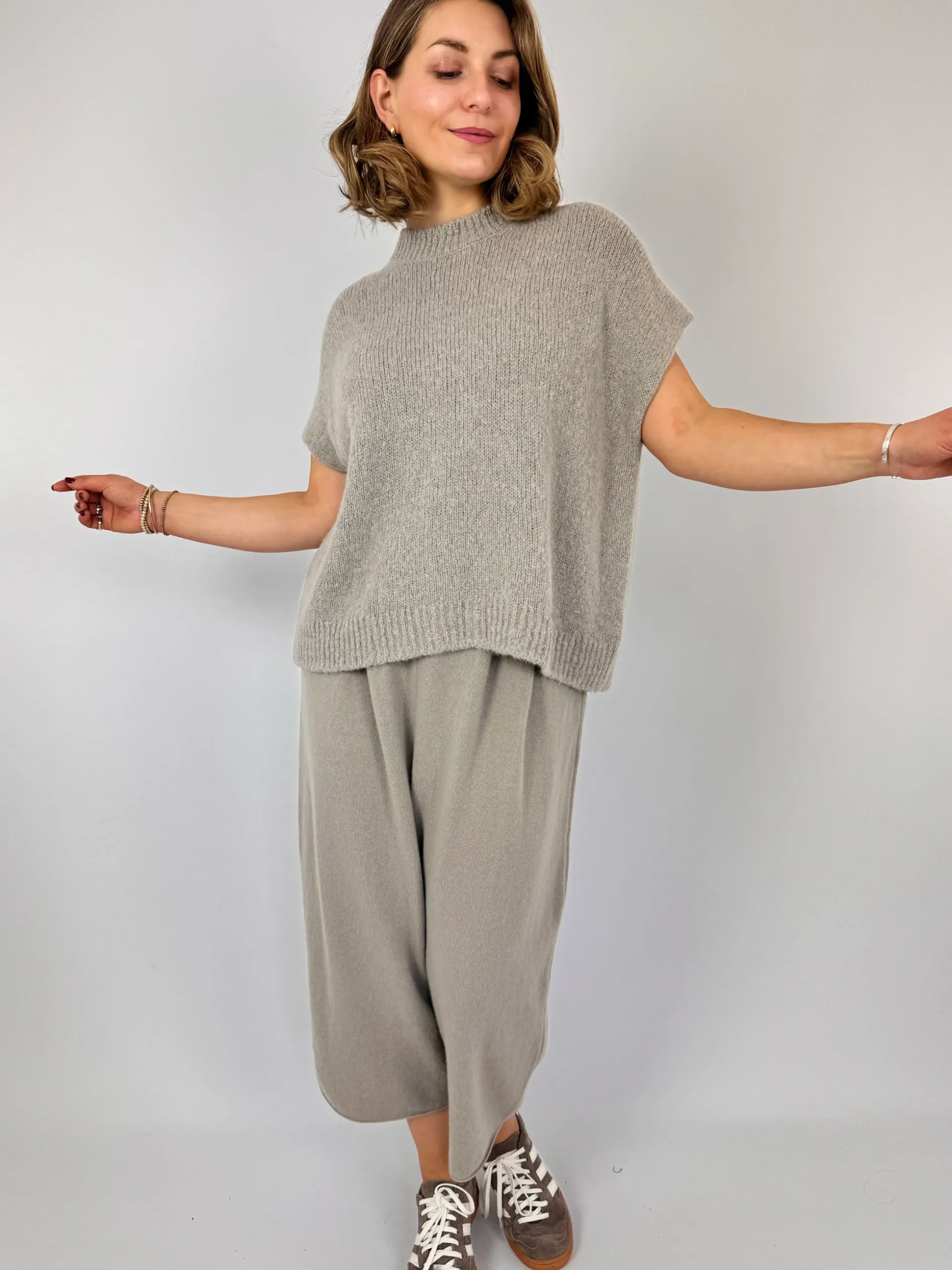Evam Eva Lily Sleeveless Jumper Grege