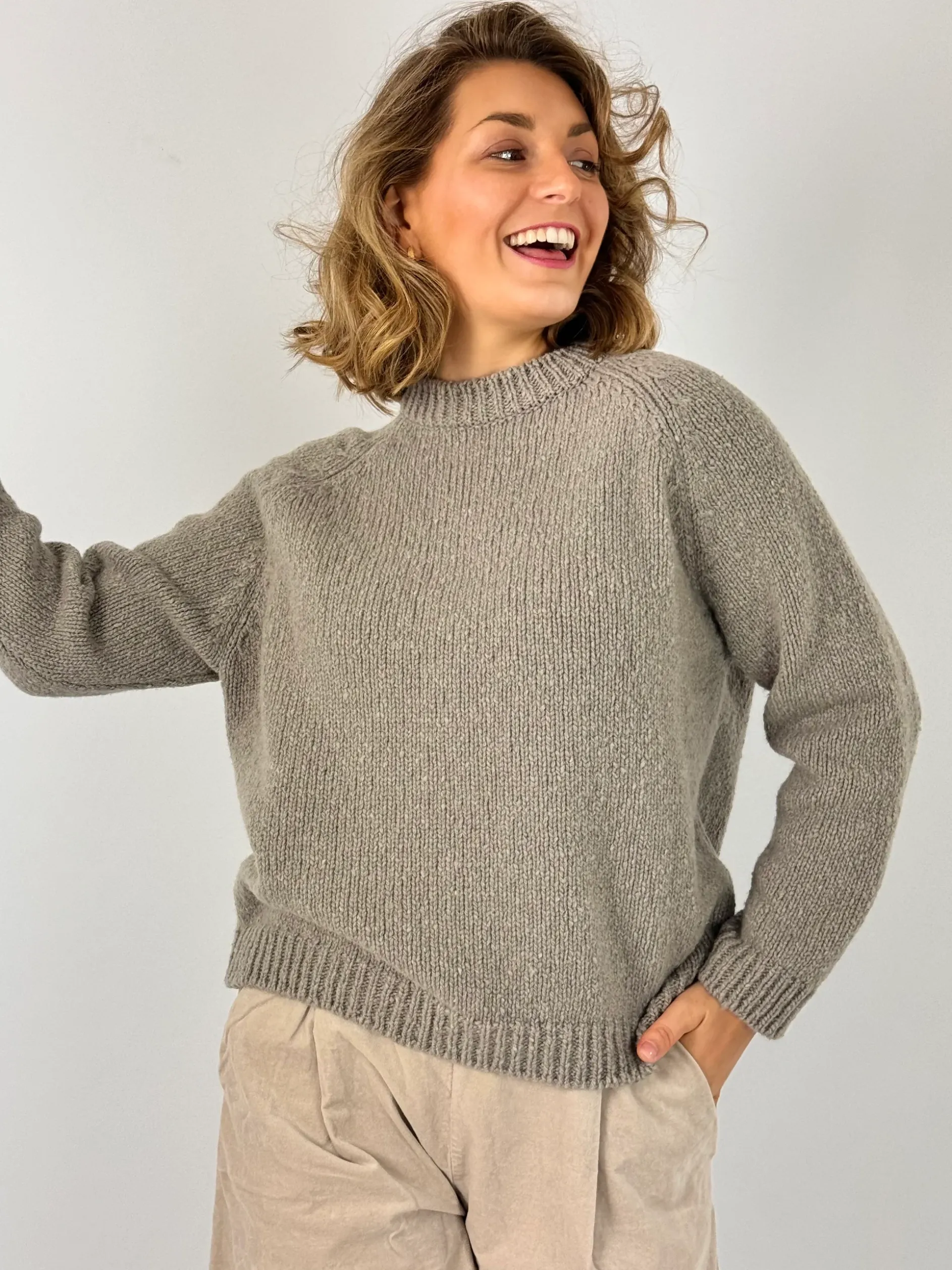 Evam Eva Raglan Jumper Mocha