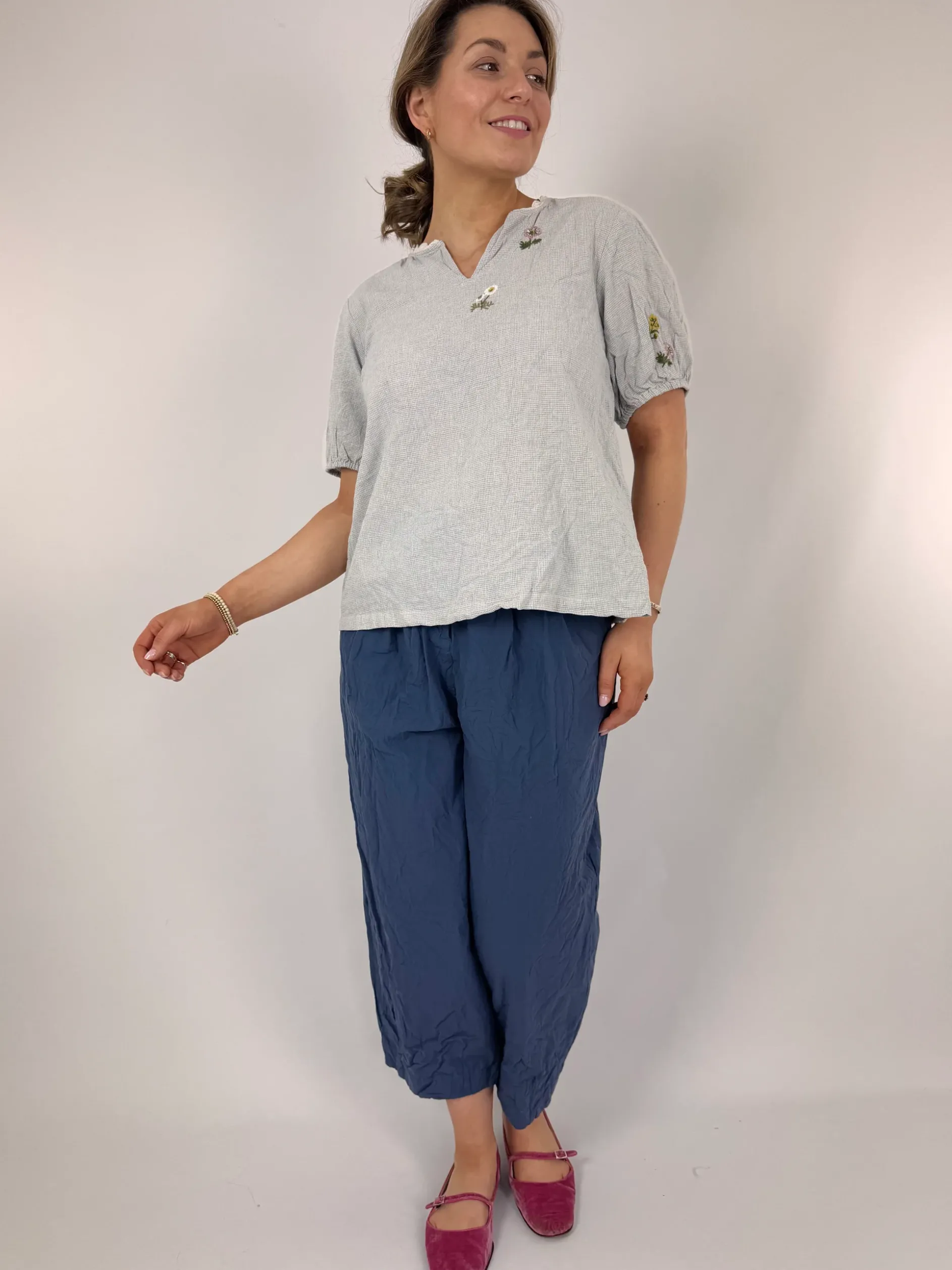 Ewa i Walla Kitty Blouse Check