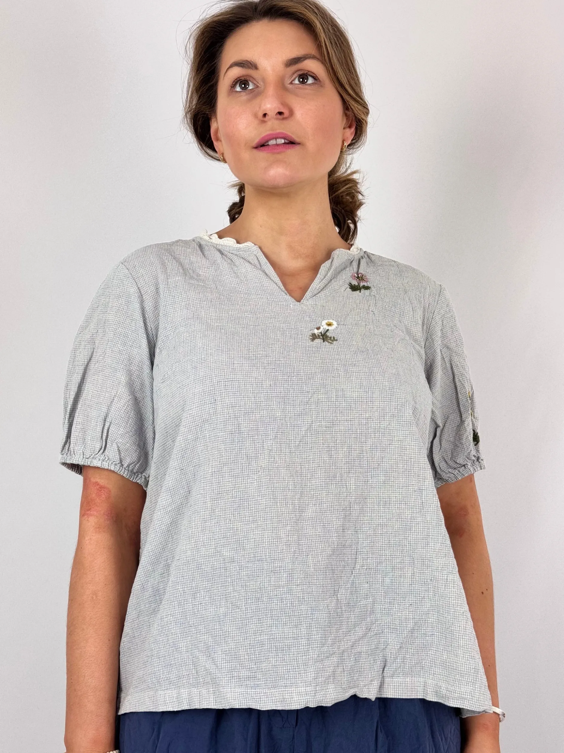 Ewa i Walla Kitty Blouse Check