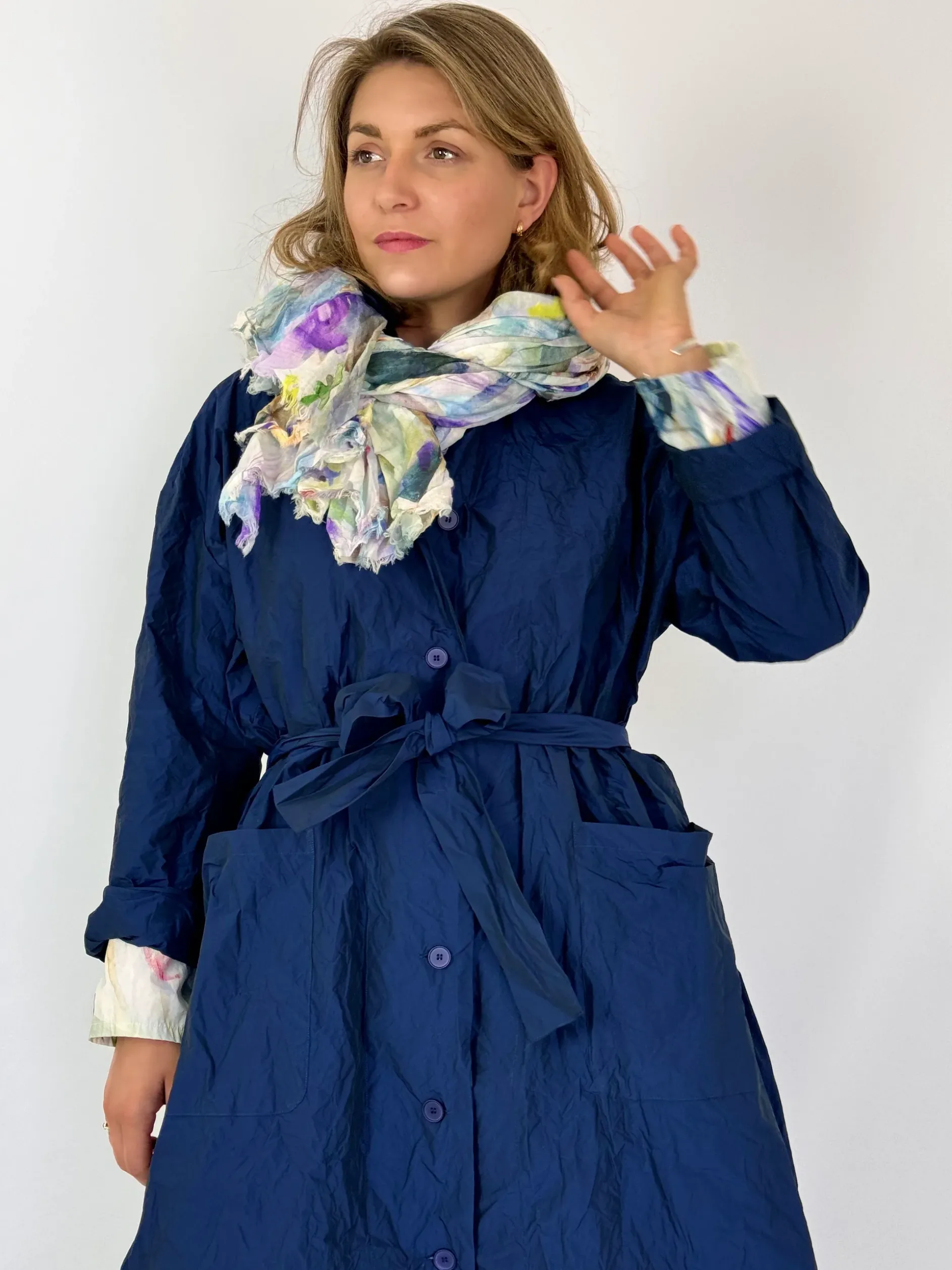 Manuelle Guibal Mystic Trench Coat Oceanic