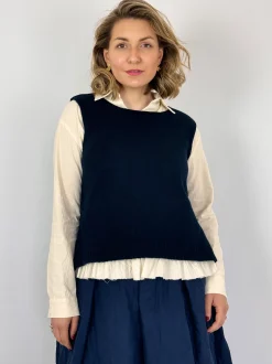 Officinae Canberra Sleeveless Jumper Navy
