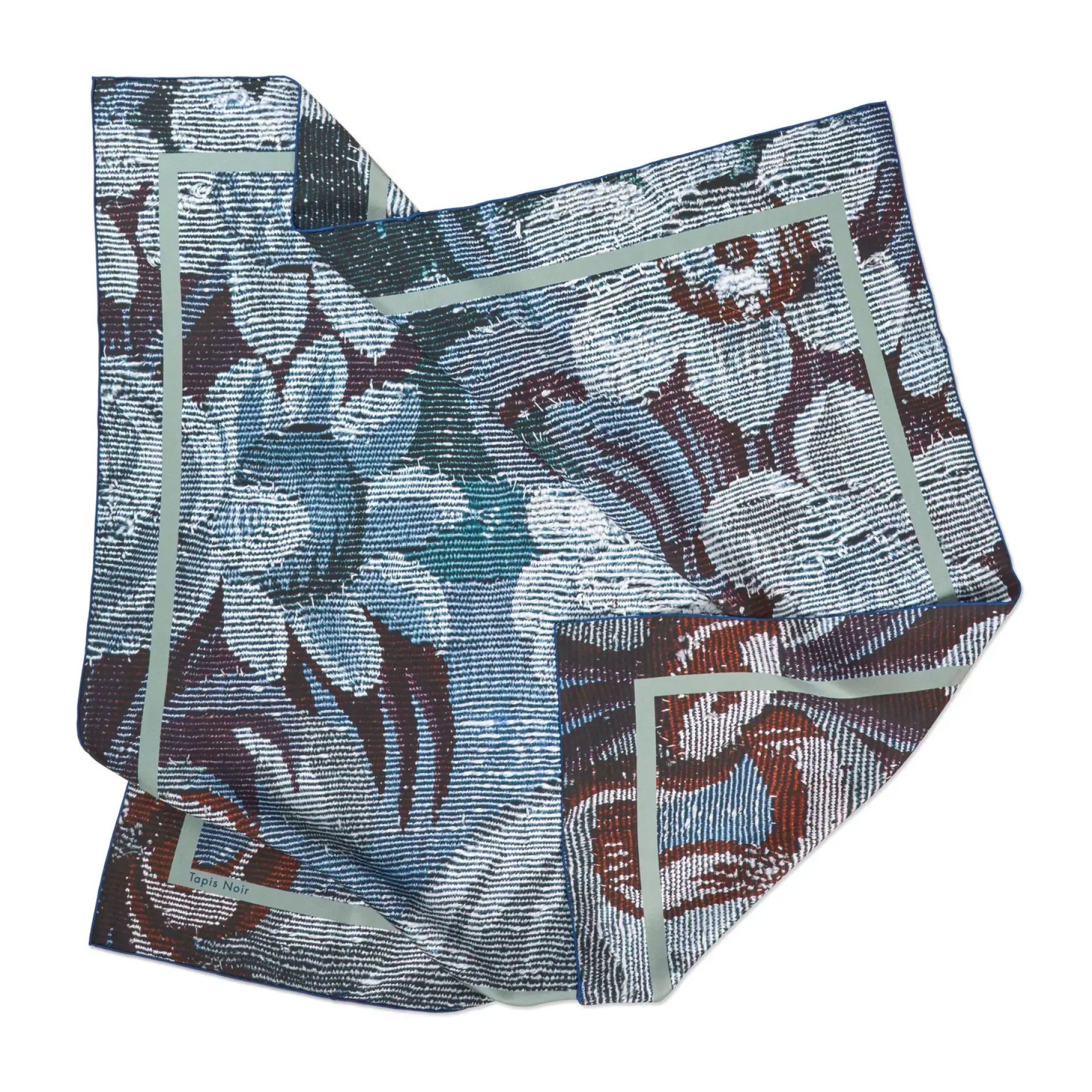 Tapis Noir Classical Blue Tapestry Scarf